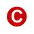 联嘉 PVC电力安全标志牌 标示贴 标识牌 自粘标识标签PVC C 直径3cm 50个/包 3包起订