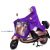 沸耐笙 FNS-21800 户外骑行雨衣摩托车加大加厚雨披 紫色-3XL单人双帽檐 1件