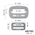 安全带配件调节扣定位板D型扣快字母扣安全绳保护套腰扣挂点 金属子母调节扣4.5CM