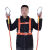 定制适合安全带工地施工保险带高空作业安全带全身五点式攀岩安全带安全绳 国标橘色双大钩2米