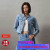Calvin KleinCK Jeans24春季新款女士简约布标短款复古牛仔夹克 1AA-牛仔浅蓝 XS