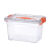 大号水箱储水箱透明加厚长方形养鱼箱方桶带盖塑料周转箱蓄水 中号方盒透明24.2*18.4*13.3