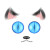 派喜水晶眼珠配件眼睛玻璃猫眼ab胶手工diy材料动物玩偶直径16mm 水晶玻璃猫眼12