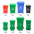 户外环卫大垃圾桶带盖大号垃圾分类垃圾桶大码餐厨公园景区垃圾桶 7天内发货 120L带轮带盖蓝色可回收物
