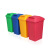 农村分类垃圾桶20L30升塑料桶学校四色分类垃圾桶果皮箱环卫桶 黄色 20L