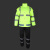 美奥帮 反光雨衣雨裤套装 成人分体雨衣户外执勤服雨天警示雨衣 荧光绿300D 2XL（175） 
