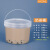 达尼胜透明奶茶桶 可定制手提水果桶带盖双孔密封打包桶 腌制存储小水桶