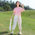 乔丹女童休闲套装2024新款儿童夏季薄款衣服女孩时髦短袖两件套潮 粉色 160cm(160cm)