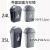 北巡（BEIXUN）方形塑料垃圾桶无盖大号加厚餐厅厨房卫生间12L24L35L带盖 35L灰色