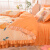 浪莎（LangSha）床上四件套纯棉韩版公主风床裙款床单被套全棉 甜橙 1.8m床单款四件套