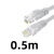 众立诚短米网络跳线 超五类千兆网线超六类多股宽带高速机柜布线 超五类灰色0.5m