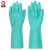 厚创 耐油丁腈橡胶手套劳保耐磨防水加厚耐酸碱防化工业  薄荷绿 L