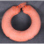 定制87式救生圈充气式天然橡胶加厚安全学生双气囊军迷海训湖训游泳圈 桔红色