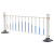 适用于城市道路护栏 市政公路隔离栏杆锌钢护栏围栏80cm高（1立柱+3米护栏） 100cm高立柱