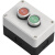 KEOLEA 按钮开关控制盒带急停指示灯防水12345孔单一孔按钮盒工业开关盒 一位（双位钮） 