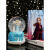 迪士尼创意冰雪奇缘爱莎公主八音盒水晶球独角兽摆件自动飘雪送生日礼物 大号彩虹音乐灯飘雪内转