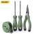 得力(deli)home系列工具4件套 家庭用尖嘴钳钢卷尺螺丝刀套装 德国设计（绿黑）HT0004L