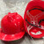 玻璃钢安全帽适用工地施工建筑工程领导加厚透气定制印字国标男头盔夏 玻璃钢圆形特厚款（红色）