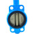 定制适用于涡轮对夹式蝶阀手动消防软密封蝶阀 蜗轮国标对夹式中 DN65