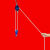 定制手拉尼龙绳丙纶牵引捆绑绳省力滑车轴承铁滑轮微型小吊轮绳子 卸扣滑轮75mm0.6吨