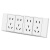 国际电工 118型开关插座面板 118型白色家用四位20二十孔 二位：十孔插座