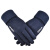 海斯迪克 麂皮绒手套 冬季全指保暖加绒触屏户外防风骑行防滑手套HKW-82 蓝色3双 