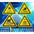 标志大号三角形车间验厂安全标识牌小心有电危险警示贴纸 当心激光 10x10cm15张起发