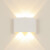 厅皇LED壁灯 复古卧室床头灯酒店客厅楼梯墙灯极简轻奢室内墙壁灯 4W扇形白框4灯 暖光