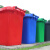 益美得 YY60D 可定制加厚垃圾桶大号户外环卫酒店物业保洁桶揭盖式 红色50L不带轮