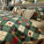 崧毖ins绿色菱格小熊床上四件套水洗棉文艺1.5m1.8m被套床单 叮当猫 1.5米四件套（被套150X200）
