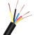 YC橡套软电缆线铜芯国标2/3/4芯1/2.5/4/6平方橡胶YCW电线护套线 国标4芯6 平方/整卷