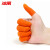 冰禹 BYsy-01 一次性乳胶手指套 劳保防滑护指套 100只装 橘黄色 小号
