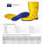 海固 FHX07防化靴 耐酸碱腐蚀 化学品防护靴 消防靴子劳保鞋雨靴 颜色随机发 44