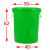 室外户外大型绿色带盖大号垃圾桶厨余垃圾易腐垃圾湿垃圾商用圆桶 100K型无盖绿色
