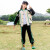 迪莎童话（D.S.TongHua）女童套装秋冬开衫休闲运动两件套6-15岁中大童女孩韩版洋气新款潮 M款棒球服套装-绿色 140