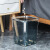 重安盛鼎  透明方形垃圾桶 简约高透材质底部加高卫生间厨房客厅现代垃圾桶 18L蓝色+黑色压圈