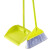 金诗洛 JZT-0033 商用塑料软毛扫把簸箕套装 扫帚垃圾斗组合扫地垃圾铲 粉色（12套）