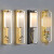 派普硕新中式壁灯客厅电视背景墙卧室床头灯楼梯过道中国风现代简约壁灯 1629-金色左鹿
