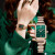 Spirra阿妈妮生日礼物绿表手表女士简约气质小巧防水2024年新款方形品牌 17玫绿-全玫钢带