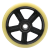 斯柏克米想8寸10寸铁芯老虎车轮尼龙轮重型铁芯橡胶单轮实心轮子拖 8寸圆顶橡胶轮(6205)