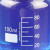 赫思迪格 JG-310 蓝盖试剂瓶 透明丝口玻璃瓶 螺纹口带刻度螺口试剂瓶存储瓶 250ml