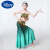 迪士尼（Disney）傣族舞蹈演出服儿童女童少儿鱼尾裙孔雀舞演出服装民族表演服幼儿 黑青色抹胸银色套装 110cm