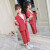 奥米鼠品牌童装女童西服套装秋款2021新款儿童中大童秋季两件套女孩西装套装时尚洋气 杏色 110码建议105厘米身高左右