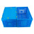 JGY2482 塑料折叠 周转筐 蓝色加厚果蔬配送摺叠框 塑胶可带盖拆叠周转筐600*400 600*400*260mm(无盖) 周转箩
