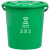 干湿分离沥水桶厨余垃圾桶带盖滤网圆形厨房过滤桶茶水分离桶 10L圆形(绿色厨余)无盖无滤网