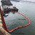 河道水面pvc围油栏固体浮子式拦污带橡胶围堵防污染码头围挡 桔红色PVC400