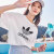 阿迪达斯 （adidas）三叶草短袖男装女装24夏新款情侣舒适透气大logo休闲宽松圆领T恤 白色T恤/男女同款/单件 XS