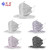 紫羲ZXFH.NET韩版鱼嘴一次性防护口罩 水刺布鱼鳞印花成人 儿童口罩 蕾丝白花 均码10个装