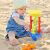 沙滩玩具沙漏单个风车玩具沙漏斗儿童沙漏大号宝宝沙池玩沙工具 咖啡沙漏+蓝沙漏+双轮沙漏