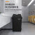 商用摇盖垃圾桶大号办公室厨房客厅方形餐饮大容量带盖塑料户外箱 60L正方灰色带盖 送垃圾袋